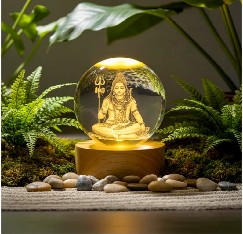 Premium Shiv Crystal LED Lamp