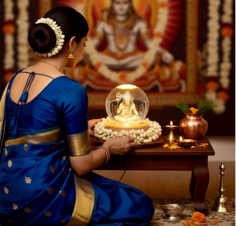 Premium Shiv Crystal LED Lamp