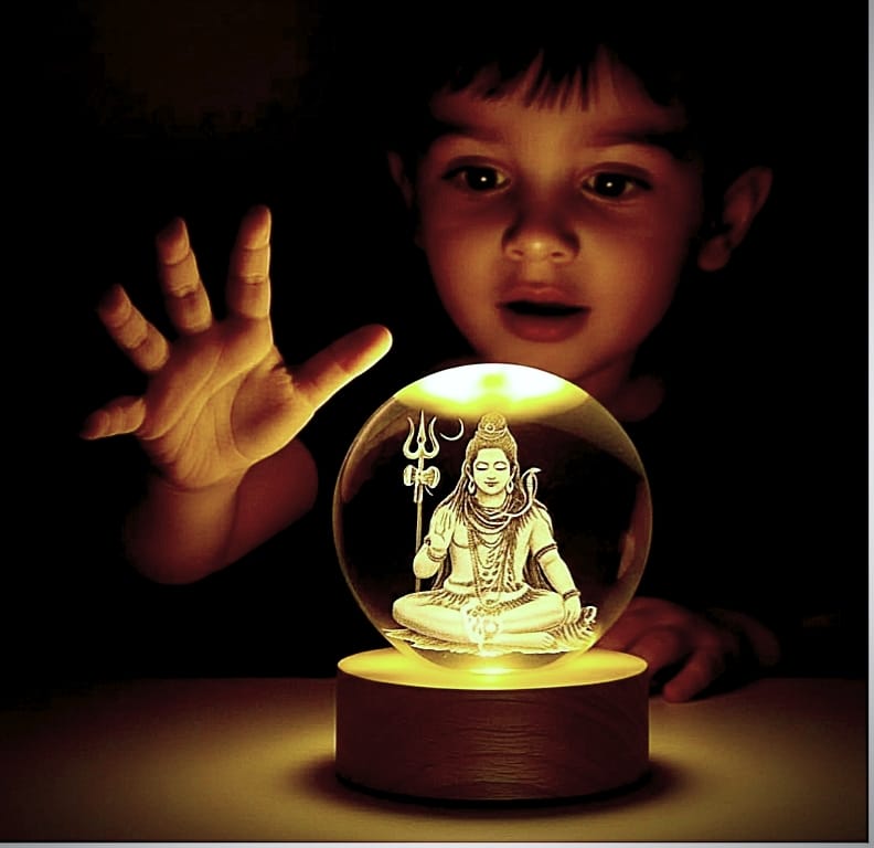 Premium Shiv Crystal LED Lamp