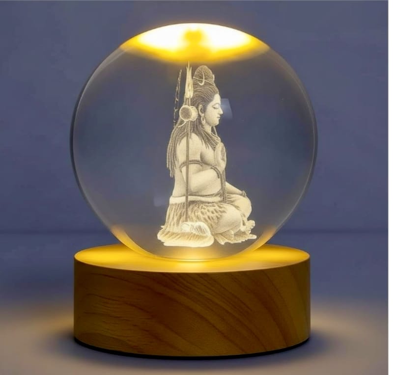 Premium Shiv Crystal LED Lamp